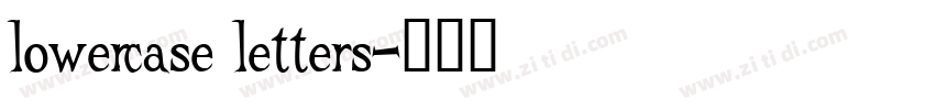 lowercase letters字体转换